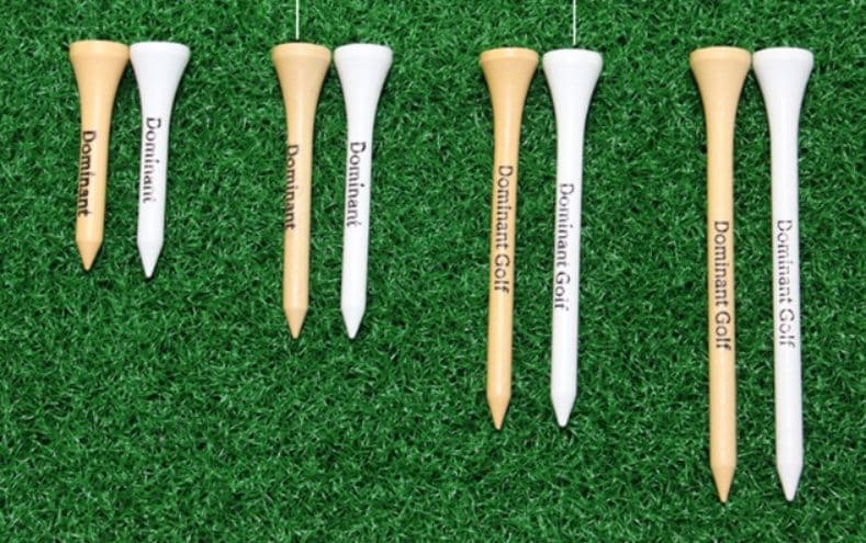 ゴルフ用品 多段階長さ設定可能木製風ゴルフティー