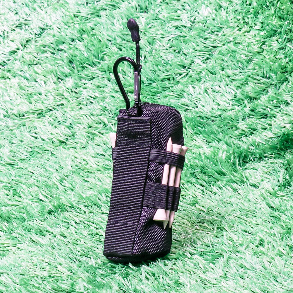 ゴルフ用品 ゴルフティー収納ポーチ 鍵付きフック式小物ケース