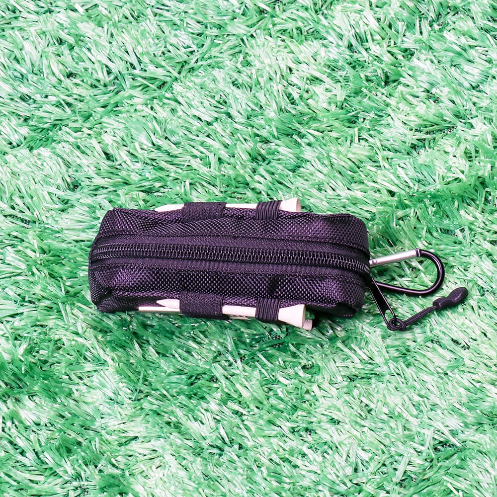 ゴルフ用品 ゴルフティー収納ポーチ 鍵付きフック式小物ケース